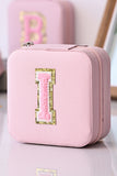 Pink Portable Initial I Graphic Jewelry Box