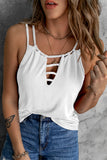 White Double Strap Casual Camisole Top